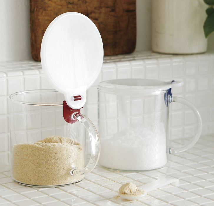 Iwaki Japan Glass Salt Container 500ml - Heat-Resistant Clear-Kiichin - The #1 Place for Japanese Goods in Your Hand!