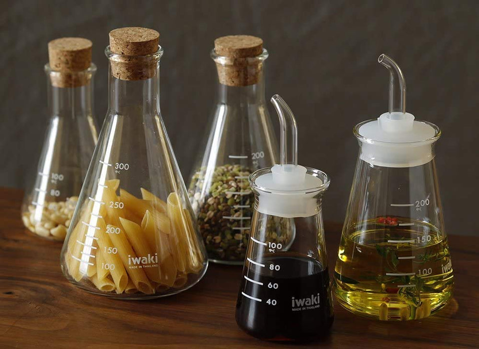 Iwaki Japan Kb5033-W Saiki White Glass Soy Sauce Dispenser 100Ml-Kiichin - The #1 Place for Japanese Goods in Your Hand!