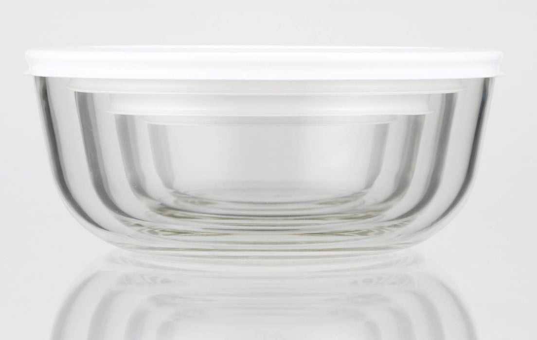 Iwaki Japan Kbc4160-W1 1.3L Heat Resistant Glass Storage Bowl Pack-Kiichin - The #1 Place for Japanese Goods in Your Hand!