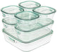 Iwaki Japan Heat Resistant Glass Storage Container Green Set of 7 Pack-Kiichin - The #1 Place for Japanese Goods in Your Hand!