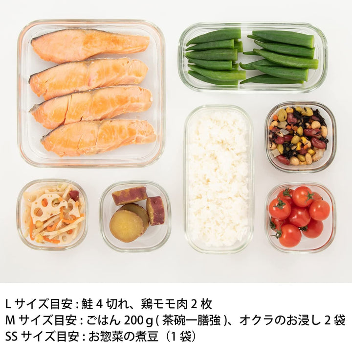 Iwaki Japan Heat Resistant Glass Storage Container Green Set of 7 Pack-Kiichin - The #1 Place for Japanese Goods in Your Hand!