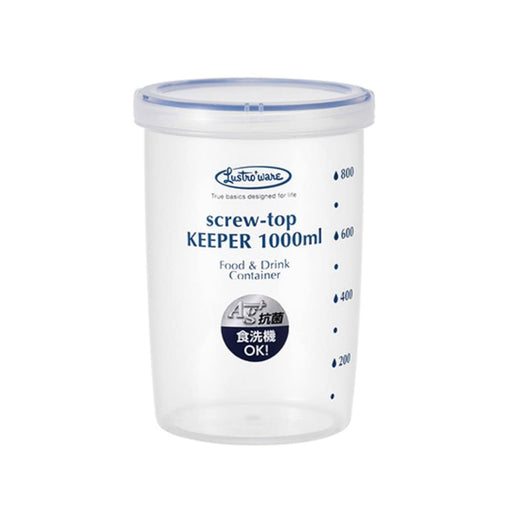 Iwasaki Industry B-2275Kn Japan Antibacterial Food Storage Container - Quick Open Close Screw Top 1000 Deep-Kiichin - The #1 Place for Japanese Goods in Your Hand!