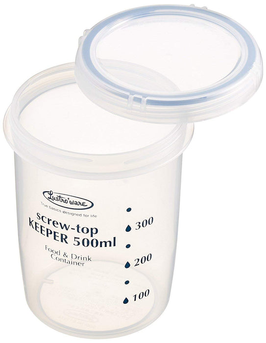 Iwasaki Industry 500L Antibacterial Round Storage Container Set - 5-Piece Japan Screw Top Keeper-Kiichin - The #1 Place for Japanese Goods in Your Hand!