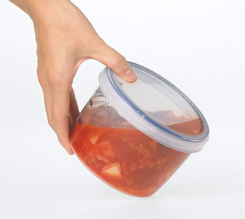 Iwasaki Industry 500L Antibacterial Round Storage Container Set - 5-Piece Japan Screw Top Keeper-Kiichin - The #1 Place for Japanese Goods in Your Hand!