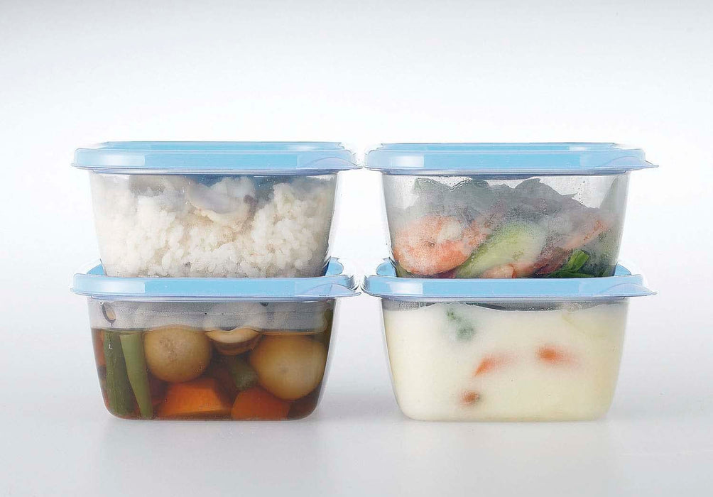 Iwasaki Industry Japan Antibacterial Microwave Storage Container - Smart Flap Square 610Ml (3Pcs)-Kiichin - The #1 Place for Japanese Goods in Your Hand!