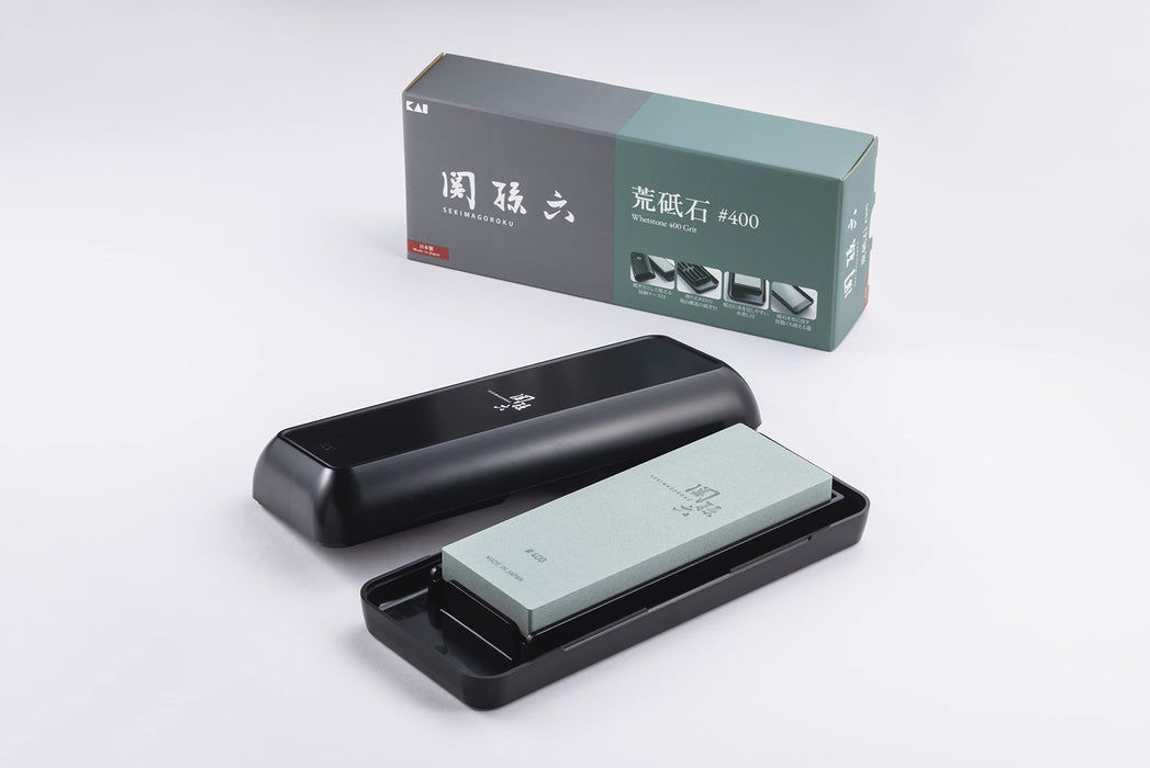 Kai Sekimagoroku #400 Knife Sharpener with Storage Case-Kiichin - The #1 Place for Japanese Goods in Your Hand!