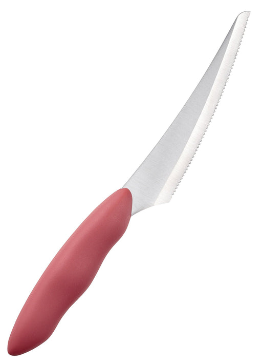 Kai DH-2613 Tomato & Broad Beans Knife Easy Cutting Red-Kiichin - The #1 Place for Japanese Goods in Your Hand!
