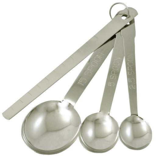 Kai Dh7122 Measuring Spoon Set w/Thin Spatula Stainless Steel Japan-Kiichin - The #1 Place for Japanese Goods in Your Hand!