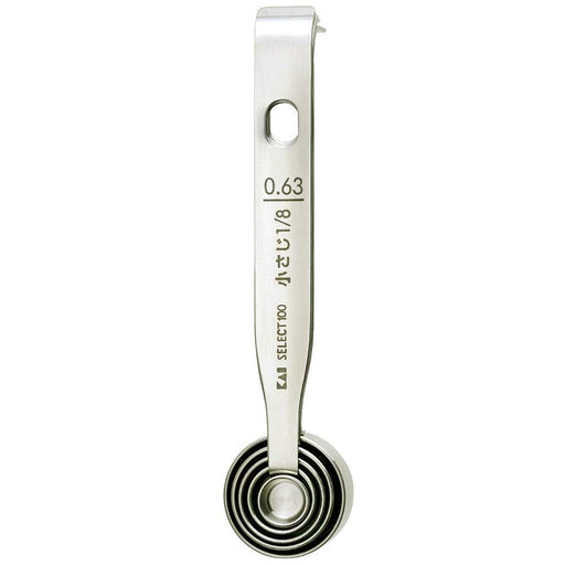 Kai Dh3101 Select100 Measuring Spoon Set 5pcs Silver-Kiichin - The #1 Place for Japanese Goods in Your Hand!