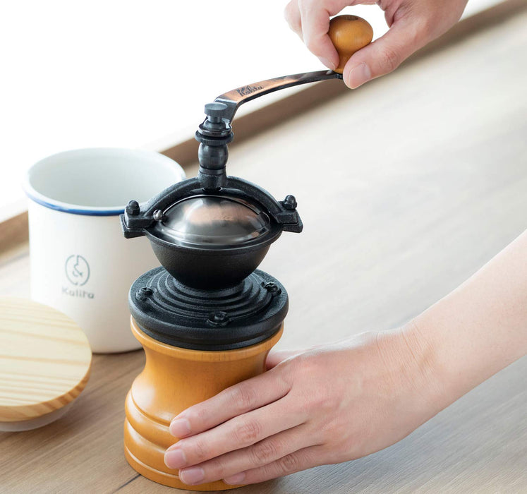 Kalita 42118 Coffee Grinder - Slim Round Hand Mill from Japan-Kiichin - The #1 Place for Japanese Goods in Your Hand!