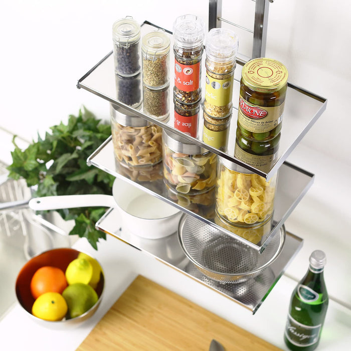 Kawaguchi Koki Japan 3-Tier Kitchen Rack Shelf for Sink and Stove Storage-Kiichin - The #1 Place for Japanese Goods in Your Hand!