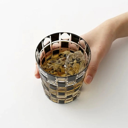 Kimoto Glassware Tokyo Kuroco Edo Kiriko Double Old Fashioned Glass - Authentic Japanese Craftsmanship-Kiichin - The #1 Place for Japanese Goods in Your Hand!