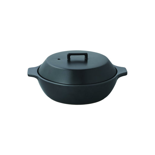 Kinto Kakomi Ih Clay Pot 1.2L Black - Authentic Japanese Cookware-Kiichin - The #1 Place for Japanese Goods in Your Hand!