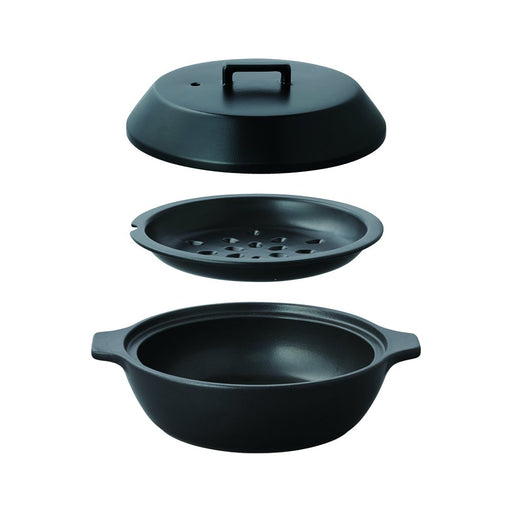 Kinto Kakomi Ih Clay Pot 1.2L Black - Authentic Japanese Cookware-Kiichin - The #1 Place for Japanese Goods in Your Hand!