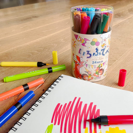 Kokuyo Japan Irofude Water-Based Brush Pen Set - 24 Colors-Kiichin - The #1 Place for Japanese Goods in Your Hand!