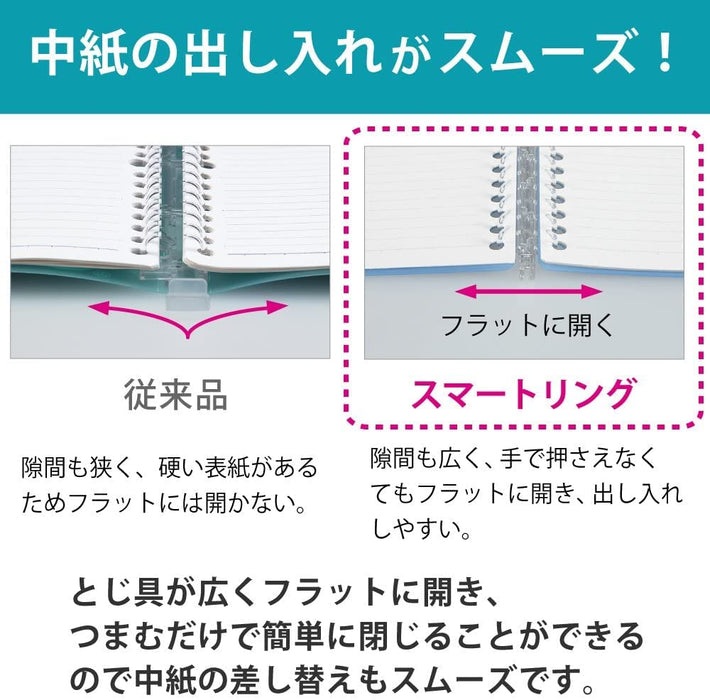 Kokuyo B5 26-Hole Light Blue Binder - Up to 25 Sheets (Ru-Sp700Lb)-Kiichin - The #1 Place for Japanese Goods in Your Hand!