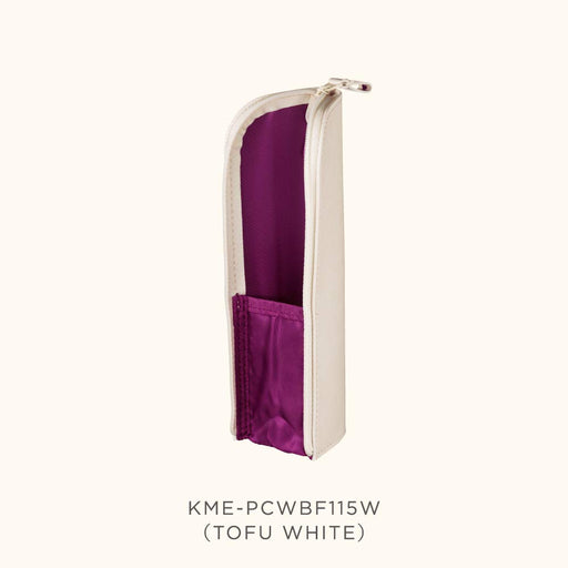 Kokuyo Slim Me White Pen Case - Tofu White (KME-PCWBF115W)-Kiichin - The #1 Place for Japanese Goods in Your Hand!