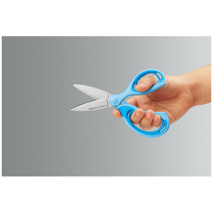 Kokuyo Japan Aerofit Sakusa Glueless Blade Blue Kids Scissors - P270B-Kiichin - The #1 Place for Japanese Goods in Your Hand!