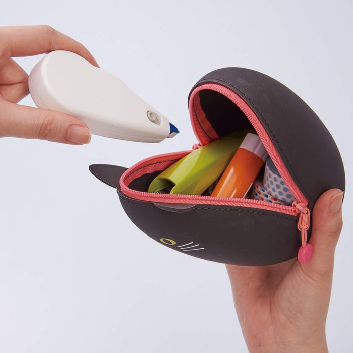 Lihit Lab Egg Pouch Big Mikeneko A7783-7 - Compact Storage Solution-Kiichin - The #1 Place for Japanese Goods in Your Hand!