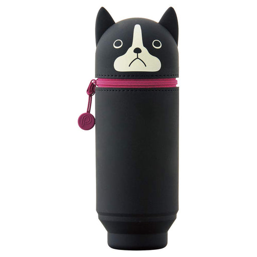 Lihit Lab Big Pen Case Boston Terrier A7714-8 - User-Friendly Storage Solution-Kiichin - The #1 Place for Japanese Goods in Your Hand!
