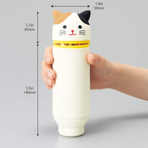 Lihit Lab Pen Case Hachiwareneko A7712-4 Convenient and Stylish Storage-Kiichin - The #1 Place for Japanese Goods in Your Hand!