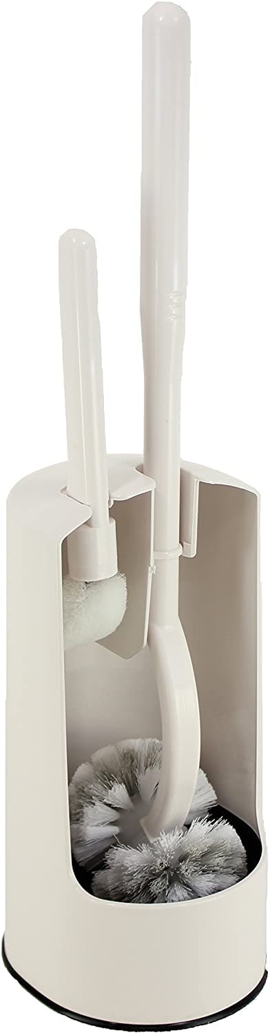 Marna 2-in-1 Toilet Brush Set with Storage Case - White, Made in Japan-Kiichin - The #1 Place for Japanese Goods in Your Hand!