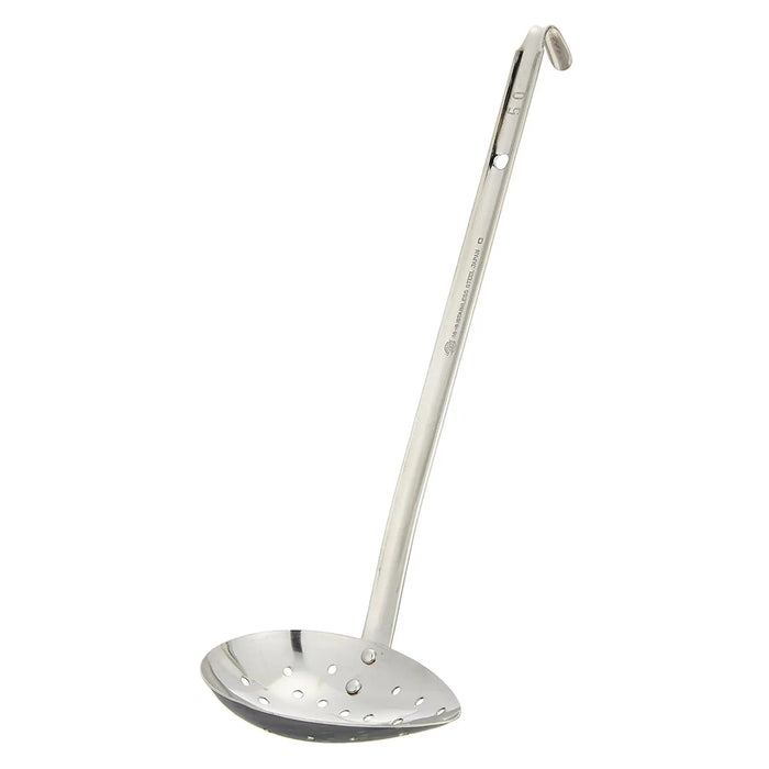 Marutama Stainless Steel Side-Scoop Ladle with Holes - 30ml-Kiichin - The #1 Place for Japanese Goods in Your Hand!