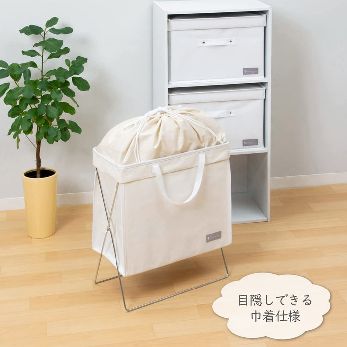 Astro Japan Laundry Basket 860-25 Large White, Easy-Grip, Dustproof & Water Repellent-Kiichin - The #1 Place for Japanese Goods in Your Hand!