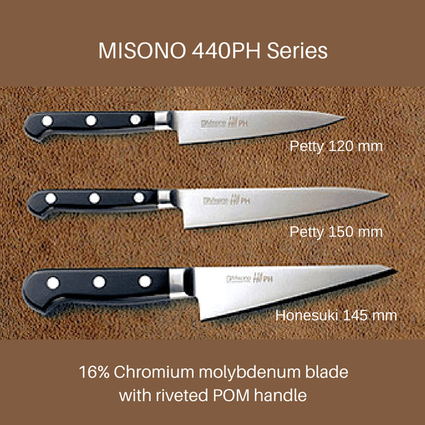 Misono 440Ph Pom Handle Petty Knife 120mm (No.031)-Kiichin - The #1 Place for Japanese Goods in Your Hand!