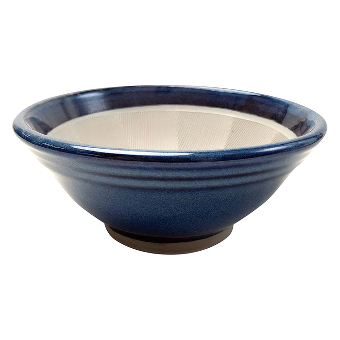 Motoshige Ceramic Blue Suribachi Mortar 31Cm - Authentic Japanese Craftsmanship-Kiichin - The #1 Place for Japanese Goods in Your Hand!