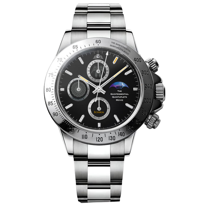 Toei Japan Quintessential Quintuplet Movie Chronograph Watch - Ichika Nakano (Black)-Kiichin - The #1 Place for Japanese Goods in Your Hand!