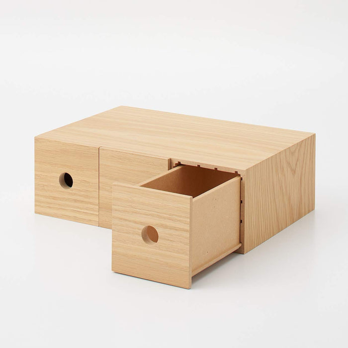 Compact 3 Tier Wooden Storage by Mujirushi Ryohin - 8.4X17X25.2Cm | 82603323-Kiichin - The #1 Place for Japanese Goods in Your Hand!