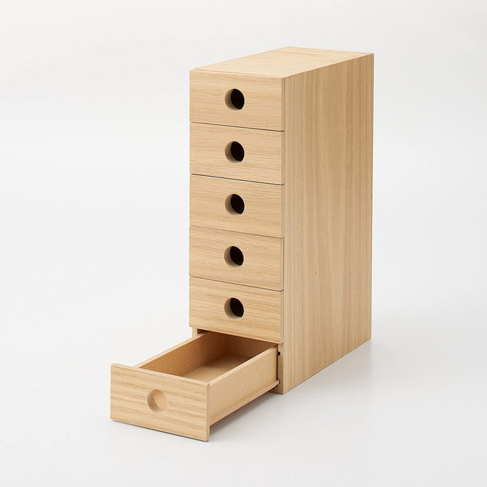 Mujirushi Ryohin 82603330 6-Tier Wooden Small Storage - Compact and Stylish Organizer-Kiichin - The #1 Place for Japanese Goods in Your Hand!