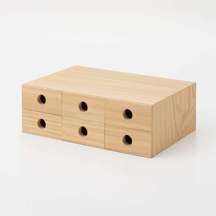 Mujirushi Ryohin 82603330 6-Tier Wooden Small Storage - Compact and Stylish Organizer-Kiichin - The #1 Place for Japanese Goods in Your Hand!