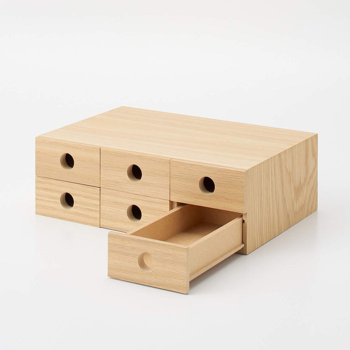 Mujirushi Ryohin 82603330 6-Tier Wooden Small Storage - Compact and Stylish Organizer-Kiichin - The #1 Place for Japanese Goods in Your Hand!