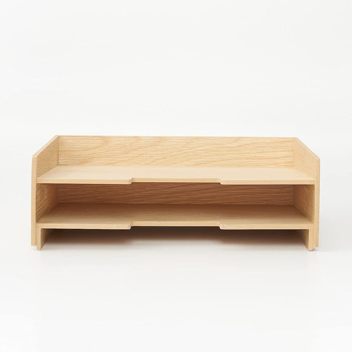 Mujirushi Ryohin Japan A4 Wooden Document Tray - 2 Tiers-Kiichin - The #1 Place for Japanese Goods in Your Hand!