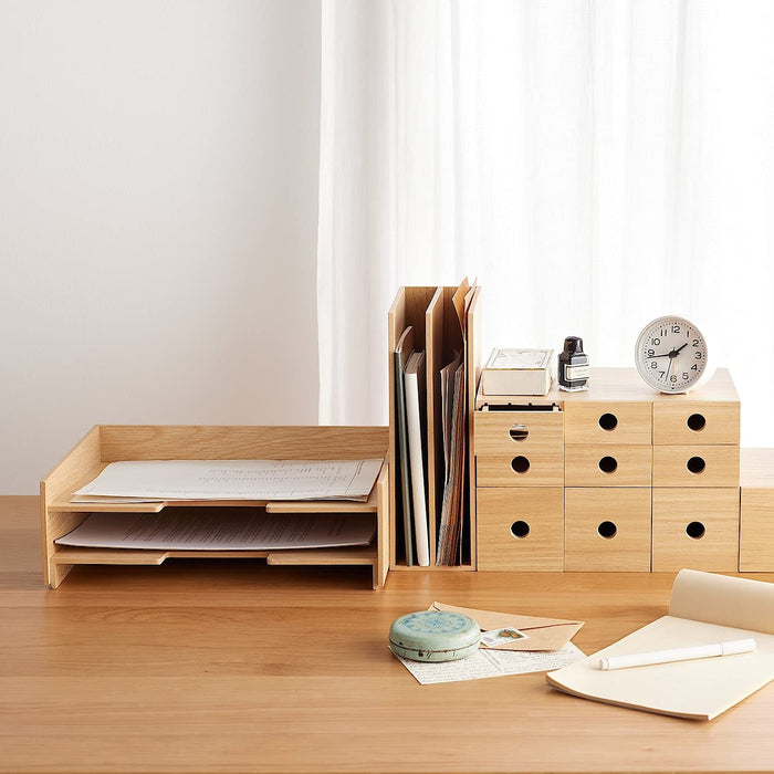 Mujirushi Ryohin Japan A4 Wooden Document Tray - 2 Tiers-Kiichin - The #1 Place for Japanese Goods in Your Hand!