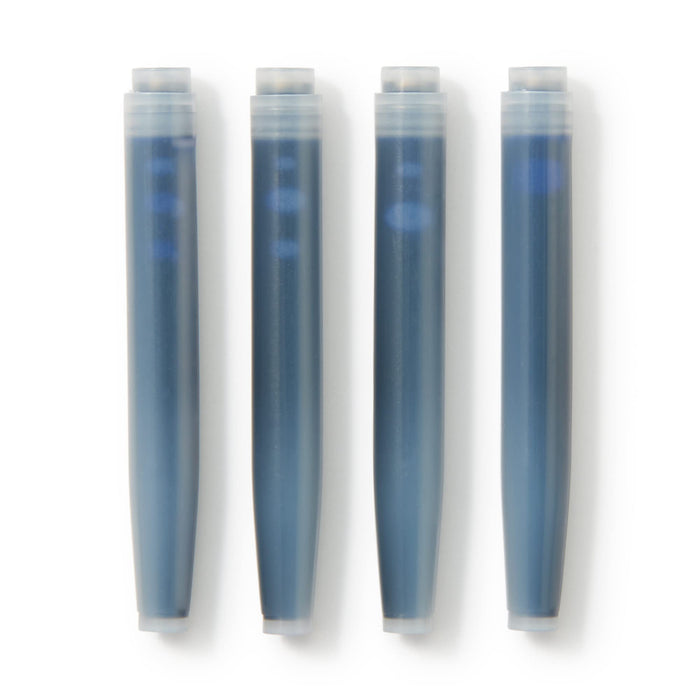 Mujirushi Ryohin Fountain Pen Cartridge - Blue Black (4 pcs) - Japan Φ7.5mm 58x-Kiichin - The #1 Place for Japanese Goods in Your Hand!