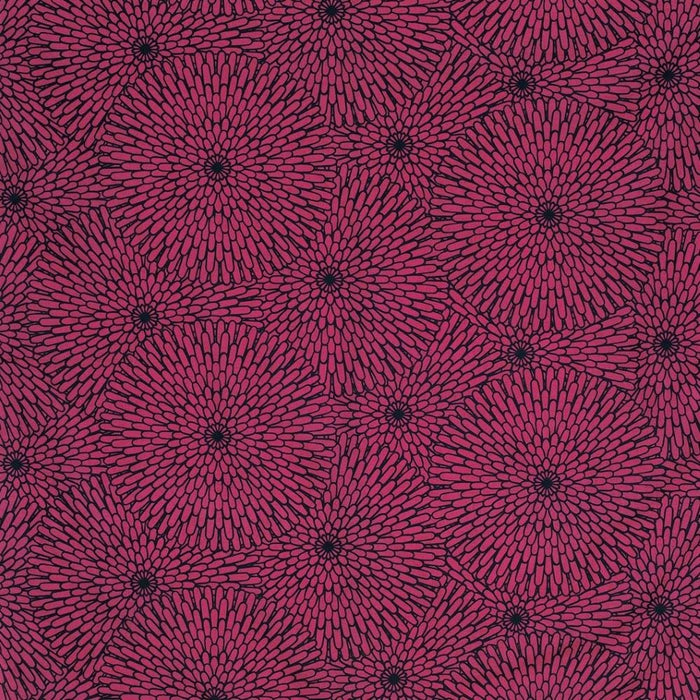 Musubi Furoshiki 100 Isa Pattern Chrysanthemum Purple 100Cm - Water Repellent Polyester-Kiichin - The #1 Place for Japanese Goods in Your Hand!