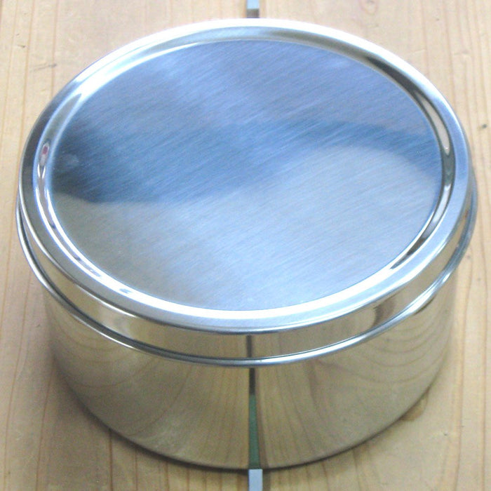 Nagao Stainless Steel Round Storage Container - 100Xh55mm, Made in Japan-Kiichin - The #1 Place for Japanese Goods in Your Hand!