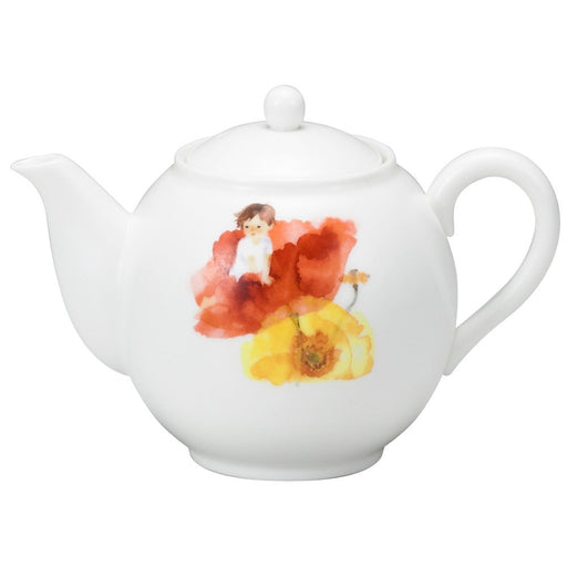 Narumi Chihiro Iwasaki Tea Pot - Poppy Flower Design - 330Cc Capacity - Made in Japan - Red-Kiichin - The #1 Place for Japanese Goods in Your Hand!