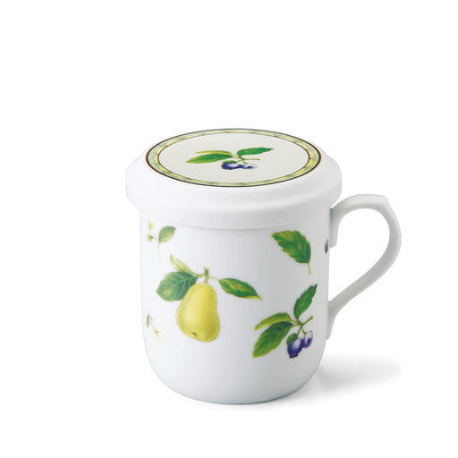 Narumi Pear Mug with Lid, Tea Strainer & Microwave Safe-Kiichin - The #1 Place for Japanese Goods in Your Hand!