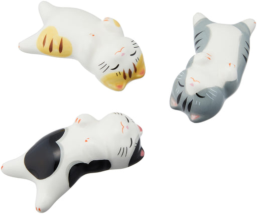 Craftsman House Nekomachi Cat Chopstick Rest Set - Aomuke Trio-Kiichin - The #1 Place for Japanese Goods in Your Hand!