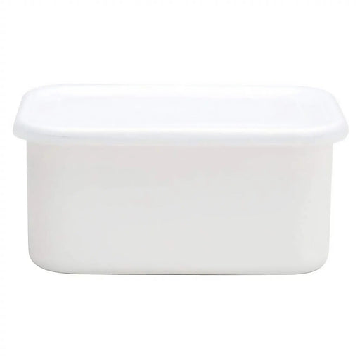 Noda Horo White Series Enamel XL Food Containers with Lid - Spacious and Stylish Storage Solution-Kiichin - The #1 Place for Japanese Goods in Your Hand!