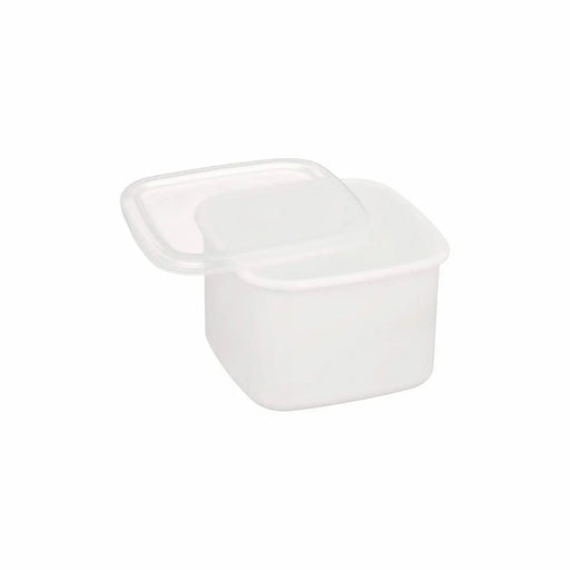 Noda Horo White Enamel Square Food Containers - Small Size with Lid-Kiichin - The #1 Place for Japanese Goods in Your Hand!
