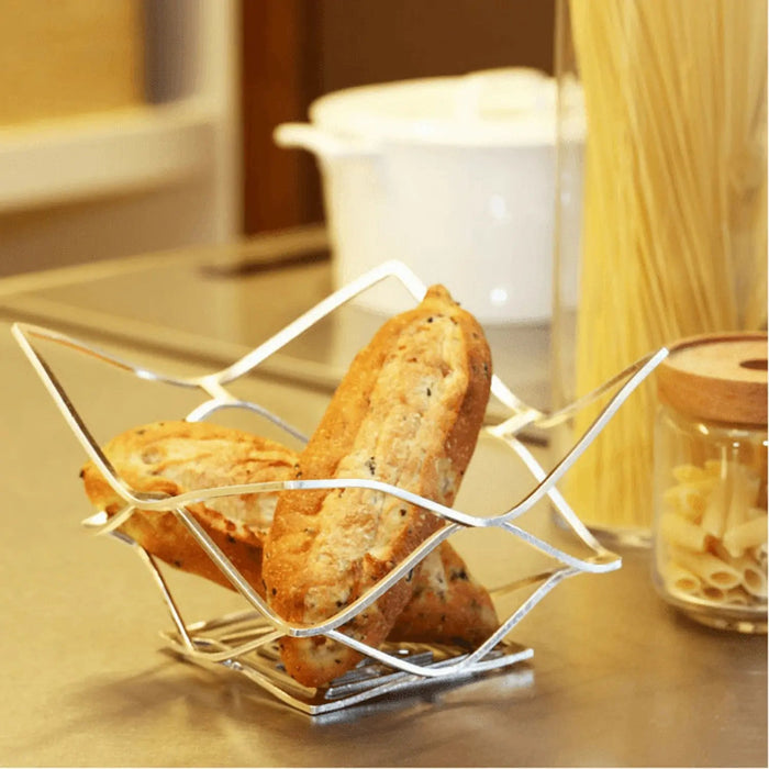 Hand-Crafted Square Tinware Basket - 250x250mm by Nousaku Kago-Kiichin - The #1 Place for Japanese Goods in Your Hand!