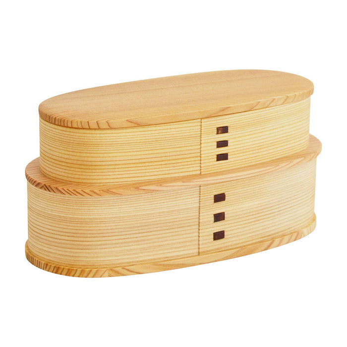 Odate Magewappa Yagura Two-Tier Bento Box - Authentic Japanese Lunch Container-Kiichin - The #1 Place for Japanese Goods in Your Hand!