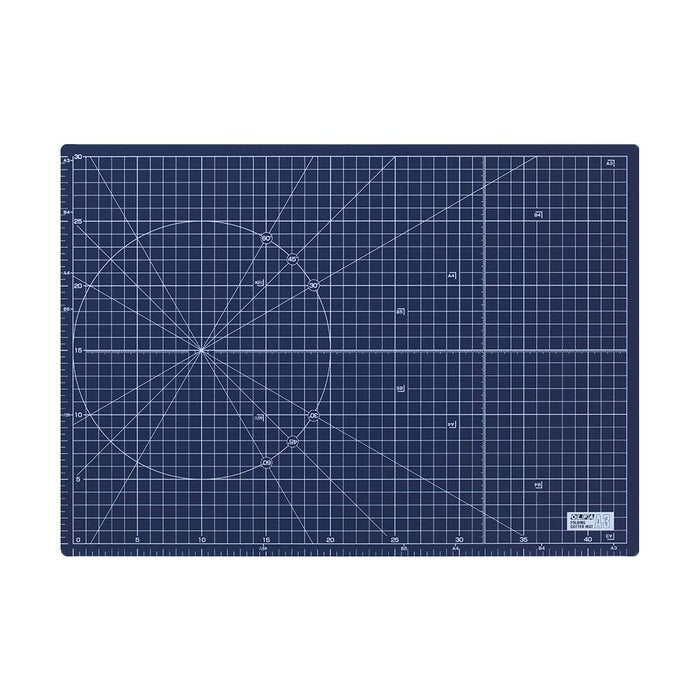 Olfa Bifold Cutter Mat A3 Navy (320x450x3mm) 223Bnv-Kiichin - The #1 Place for Japanese Goods in Your Hand!