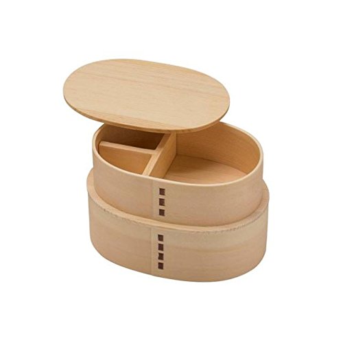 Ruozhao Japan 2-Tier Oval Bento Box - Natural Ph02Sw-Kiichin - The #1 Place for Japanese Goods in Your Hand!