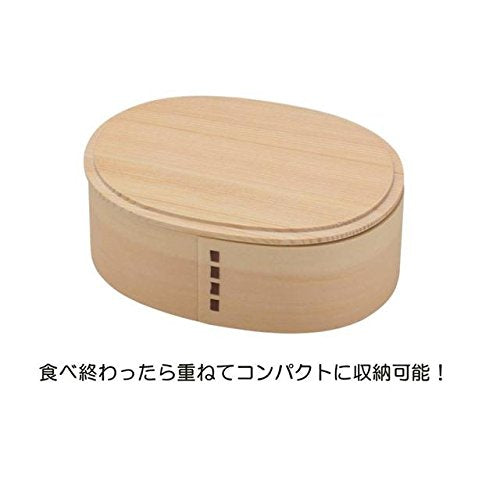 Ruozhao Japan 2-Tier Oval Bento Box - Natural Ph02Sw-Kiichin - The #1 Place for Japanese Goods in Your Hand!
